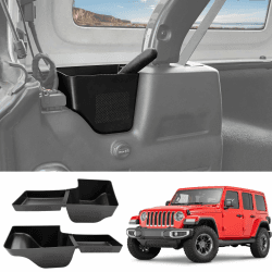 Utiiy Radkasten-Aufbewahrungsbehälter für Jeep Wrangler JL JLU 4XE 2018–2023, Cargo-Organizer, Kofferraum, seitliche Aufbewahrungsbox für Wrangler JL 4-Türer-Zubehör (links + rechts, nicht passend für