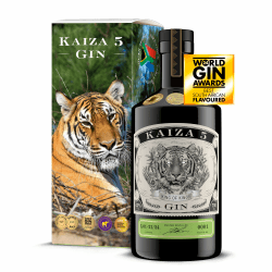 KAIZA 5 GIN - 0,7 l - 43% | Der ausgezeichnete Gin aus Südafrika/Kapstadt | Frisch, weich, exotisch mit schwarzer Johannisbeere und Grapefruit | Perfekt als Gin Tonic | Tiger