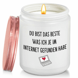 Coldbling Valentinstag Jahrestag Geschenk für Sie - Lavendel Duftkerze Liebes Geschenke für Freundin Freund Frauen Männer Weihnachten Hochzeitstag Geburtstag Valentinstagsgeschenk für Sie Ihn