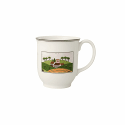 Villeroy & Boch – Charm Und Breakfast Design Naif Kaffeebecher 420 Ml Weiß/Bunt, Spülmaschinenfest, Mikrowellensicher, Kaffeetasse, Tasse Für Kaffee, Becher, Heißgetränkebecher, Premium Porzellan