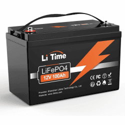 LiTime LiFePO4 Batterie 12V 100Ah, 1280Wh Lithium Akku mit 100A BMS, 4000-15000 Zyklen Ladezyklen, Unterstützung in Serie/Parallelschaltung, Perfekter Ersatz für Blei-Säure für Solaranlage, Wohnmobile