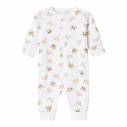 NAME IT Baby - Mädchen Nbfnightsuit Zip Orchid Pink Teddy Noos 80 Bright White