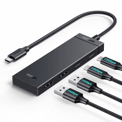 UGREEN USB C Hub 10 Gbps, Adapter mit 2*USB C 3.2 und 2*USB 3.2 Ports, Hochgeschwindigkeits USB C Multiport Splitter für iPhone 16 Serie, Galaxy S24, MacBook Pro, iMac, iPad Pro, Chromebook und mehr