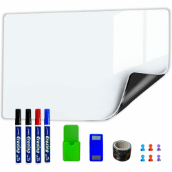 WEINIDASI Magnetisch Whiteboard Folie, 40×80cm Magnettafel Selbstklebend Weißwandtafel Folie, mit Neuer Schmutzabweisender Technologie, Abwischbare Tafel, Kinderzeichnung, Schule, Büro, Zuhause