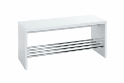 HAKU Möbel 95330 Bank 81 x 30 x 40 cm, weiß / chrom