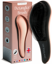 Haarbürste ohne Ziepen | Die Perfekte Detangler-Bürste für Locken, Glattes, Dickes, Dünnes Haar | Haarbürste für Kinder und Damen - Lily England Entwirrbürste für Lange Haare und Kurze (Roségold)