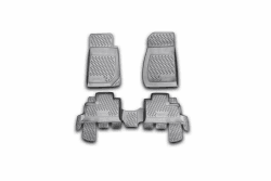 Element 3D Gummimatten Set passend für Jeep Wrangler | Mk3 III (JK) | 2007-2018 | 4-Türen | 100% passgenaue Auto Fußmatten, robuste Universal Fußmatte Auto, Gummimatten Auto, Auto Fussmatten Gummi
