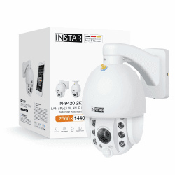 INSTAR IN-9420 2K+ Weiss - LAN/PoE/WLAN Überwachungskamera mit KI (AI) - IP Kamera - PIR - Steuerbar PTZ - Verwendung im Innen- und Außenbereich - Audio - HomeKit - MQTT