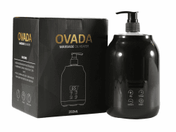 Massageöl Wärmer | Externe Kunststoff Flasche (2x) | Für Massageöl und ätherische Öle | Einstellbare Temperatur (30-65 Grad) | Massage Wellness Wohlfühlen | Stilvoller Erwärmer (Schwarz)