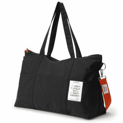 Dizdvizd Reise Duffel Bags Damen und Herren, wasserdichte Sporttasche Übernachtungstasche Handgepäcktasche für Wochenendausflug, Schwimmen, Wandern, Yoga und Sauna, Schwarz Schwarz Sporttaschen