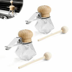 WJUAN 2 Stück Auto Diffuser für Ätherische öle, 8 ML Auto Parfum Flasche, Elegant Einfach, Exquisit Langlebig, Auto Duft Flasche, Geeignet Füllen Parfüm,Dekoration Häusern Büros, Autos