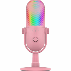 Razer Seiren V3 Chroma - RGB USB-Mikrofon - Supernieren Kondensator-Mikrofon mit Tap-to-Mute (Reaktive Beleuchtung, Digitaler Verstärkungsbegrenzer und integrierter Schockdämpfer) Quartz