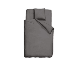 Bettwäsche 135x200 2 Teilig Einfarbig Grau Kissenbezug 80x80 Bettwäsche-Sets Anthrazit Unifarben Microfaser Bettbezug-Set mit Reißveschluss
