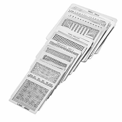BGA-Schablonen, 33-teiliges IC-Chip-BGA-Reballing-Schablonenkit-Set, Hochpräzise Lötschablone für -CPU-Reparatur, Laborchemikalien