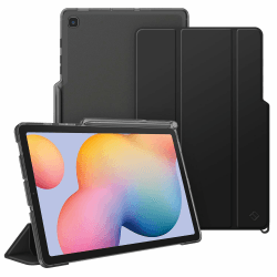 Fintie Hülle für Samsung Galaxy Tab S6 Lite 10,4 Zoll 2024/2022/2020 Tablet - Slim Schutzhülle mit Transparenter Rückseite Cover und Auto Schlaf/Wach Funktion, Schwarz