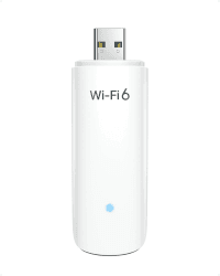 BrosTrend 1800 Mbit/s WiFi 6 WLAN Stick, AX1800 USB WLAN Adapter, Dualband 1201Mbit/s 5GHz + 574Mbit/s 2.4GHz, USB3.0 WLAN Empfänger für PC Laptop Desktop, 802.11ax, unterstützt NUR Windows 11/10