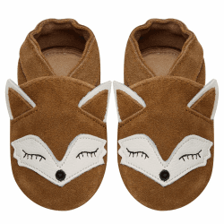 IceUnicorn Baby Lauflernschuhe Krabbelschuhe Baby Mädchen Jungen Lederschuhe Baby Weicher Leder Hausschuhe Baby Wildledersohlen Babyschuhe 12-18 Monate Kastanienfuchs
