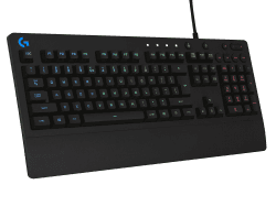 Logitech G213 Prodigy Gaming-Tastatur, RGB-Beleuchtung, Programmierbare G-Tasten, Multi-Media Bedienelemente, Integrierte Handballenauflage, Spritzwassergeschützt, UK UK QWERTY-Layout - Schwarz