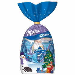Milka & OREO Weihnachtsmischung 1 x 224g I Weihnachtsschokolade Mix-Beutel Einzelpackung I Weihnachts-Geschenk Schokolade I Süßigkeiten zu Weihnachten aus 100% Alpenmilch Schokolade