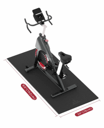 HAPBEAR Bodenschutzmatte Für Sportgeräte Fitnessgeräte - Hohe Dichte PVC, 152 x 76 cm / 183 x 92 cm / 213 x 92 cm x 6 mm Dicke, Bodenmatte Unter Laufband, Ellipsentrainer, Peloton Fahrradmatte
