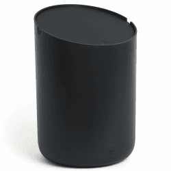 Kazai.® Mini-Kosmetikeimer 'Tove' - 1,5L | Exklusives Bad-Mülleimer Design aus Berlin | Rutschfest, inkl. Inneneimer und Smart-Beutelfunktion | Schwarz