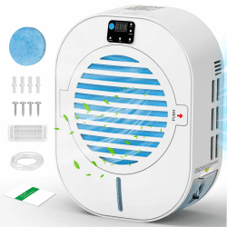 NIUXX Luftentfeuchter, Ultra Leise Tragbar Entfeuchter Elektrisch mit Digitalanzeige, Hanging Smart Raumentfeuchter, Badezimmer Dehumidifier mit Kontinuierliche Abflussrohr und Einem Filtersystem