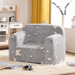 YOTATING Kids Sofa Toddler Chair, Chirldren Couch with Side Pockets with Removable and Washable Cover Carrying Handle Toddler Armrest Chair Kids Read Sofa for Girl or Boy