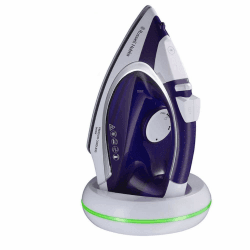 Russell Hobbs Dampfbügeleisen [kabellos mit Basisstation] Supreme Steam Cordless (2400W, 135 g/min Extra-Dampfstoß, 300 ml, Keramik-Bügelsohle, max. 25 Sek Bügelzeit) Bügeleisen 23300-56