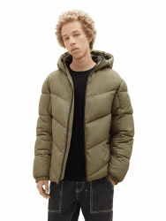 TOM TAILOR Denim Herren Puffer-Jacke mit Kapuze XXL 10415 - Dusty Olive Green