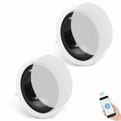 VEVOR 2er-Set Bluetooth-Deckenlautsprecher ca. 17 cm, 150 W, Wandlautsprechersystem mit 8 Ω Impedanz und 89 dB Empfindlichkeit, für Küche zu Hause, Wohnzimmer, Schlafzimmer oder überdachte Veranden
