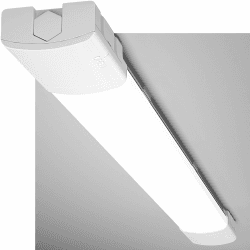 Modlicht LED Feuchtraumleuchte 60CM mit 18W 5000k Kaltlweiß 1980Lumen, Ultraslim Deckenleuchte Feuchtraum Flach Wasserfest IP65 Wannenleuchte Werkstattlampe für Keller Garage, Weiß