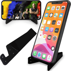 Retoo Universal Schwarz Tragbarer Handyständer für Schreibtisch, Faltbarer Smartphone Halterung, Telefonständer, Klappbar Handyhalterung kompatibel mit Phones und Tablets