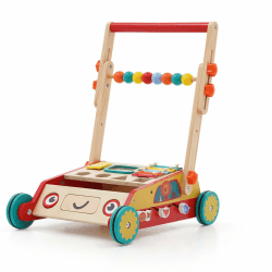 Holz Lauflernwagen,Baby Lauflernhilfe,Baby Walker Spielzeug für Kinder, Kann Falten und Höhe verstellen Geschenk für Jungen Bambino Walker in Legno Push Walker 12Months+