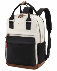 LOVEVOOK Rucksack Damen, 15,6 Zoll Laptop Schulrucksack Reiserucksack Wasserdicht Arbeitstasche Backpack Women Groß Schultasche Teenager Mädchen Elegant für Arbeit Reise Schule Uni Büro, Schwarz