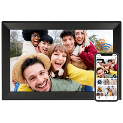 AEEZO 64 GB 15,6 Zoll WiFi Digitaler Bilderrahmen,1920x1080 IPS Tuchscreen Smart Fotorahmen,Automatische Drehung,Teilen von Bildern, Musik, Videos,Wandmontage Möglich