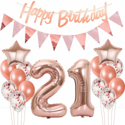deko 21. geburtstag frauen deko rosegold ballon 21. geburtstag frauen deko luftballon 21. geburtstag deko rosegold 21 Geburtstag girlande banner geburtstagsdeko 21 jahre frauen dekoration