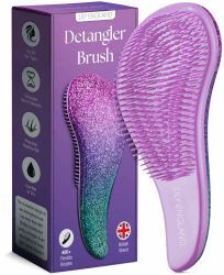 Haarbürste ohne Ziepen | Die Perfekte Detangler-Bürste für Locken, Glattes, Dickes, Dünnes Haar | Haarbürste für Kinder und Damen - Lily England Entwirrbürste für Lange Haare und Kurze (Pink/Lila)