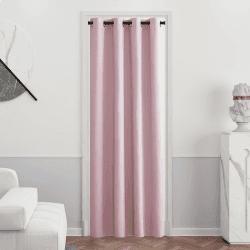 PONY DANCE Kinderzimmer Gardinen Mädchen 1 Stück H 210 x B 132 cm Türvorhang Thermo Kälteschutz Verdunkelungsvorhang Hellpink Blickdichte Vorhänge mit Ösen Wohnzimmer