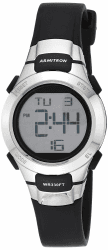 Armitron Sport Women's Digital Chronograph Resin Strap Watch, 45/7012 Black/Silver