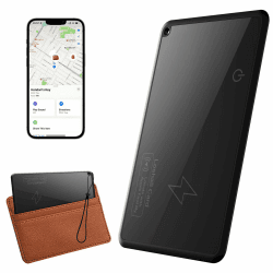 Dünne Wallet Tracker Karte Kompatibel mit Apple Find My(nur iOS) für Geldbörsen,Telefon,Reisepässe,Gepäckstück-Tracker (Wiederaufladbarer, IP68 Wasserdicht)
