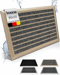 bomoe Fussabtreter Aussenbereich 50x80 cm rutschfest Rostfrei AluGant Haustür Fußabtreter Außen Schuhabstreifer Eingangsmatte Alu-Fußmatten Fußabstreifer Aussen Abtreter Fußmatte Farbe Champagner Gold