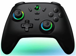 HELLCOOL Switch Controller mit Hall Joysticks, Kabellos Controller für Switch/Lite/OLED, Windows/IOS/Android, Switch Pro Controller mit Cooles RGB Joysticks/Turbo/Aufwachfunktion/Dual Motors Vibration