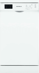 Respekta Freistehender Geschirrspüler Bela 45 cm/unterbaufähig durch abnehmbare Abdeckung / 4 Programme/Halbe Beladung/Startzeitvorwahl/leise/LED Display / 10 Maßgedecke / GSPS45V / Weiß