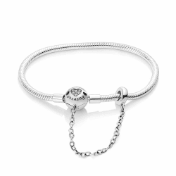 Pandach Armband Damen 925 Sterling Silber, Armbänder Moments Schlangen-Gliederarmband Armkette Valentinstag Muttertag Geburtstags Weihnachten Geschenk für Frauen Freundin Mama CMB051 KJB008 20cm