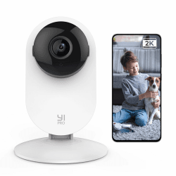 YI Pro 2K Überwachungskamera Innen mit KI-Personenerkennung, Bewegungserkennung, Push-Benachrichtigung,Zwei-Wege-Audio,für Babyphone, Hausstier, mit Alexa funktioniert und Google Assistant