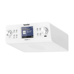 TechniSat DIGITRADIO 21 IR - Küchenradio (Unterbauradio inkl. Montageplatte, Internetradio DAB+, DAB, UKW, Farbdisplay, Wecker, Kopfhöreranschluss) weiß