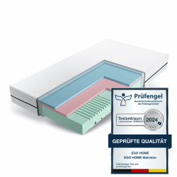 EGO HOME Matratze 100x200 Härtegrad H3 18cm - Hochwertige Kaltschaummatratze aus Gel Memoryfoam, Ergonomisch und Atmungsaktiv Schaumstoffmatratze, Öko-Tex Zertifiziert