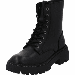 Palado Stiefeletten Damen Thryne – gefertigt aus edlem Rindsleder – Made in Portugal – leicht gefüttert für angenehmen Komfort – robuste TPR-Sohle für sicheren Halt 40 EU Schwarz