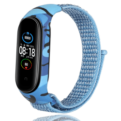 Keecuty Armband kompatibel mit Xiaomi Mi Band 6 Armband Xiaomi Mi Band 5 Armband, Verstellbarer Nylon Ersatzarmband kompatibel xiaomi mi Band 4/xiaomi mi Band 3 für Frauen Männer Hellblau