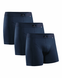 DANISH ENDURANCE 3er Pack Boxershorts Herren, Weiche Baumwolle mit Stretch, Unterhosen Männer, Ohne Zettel & Atmungsaktiv Blau L